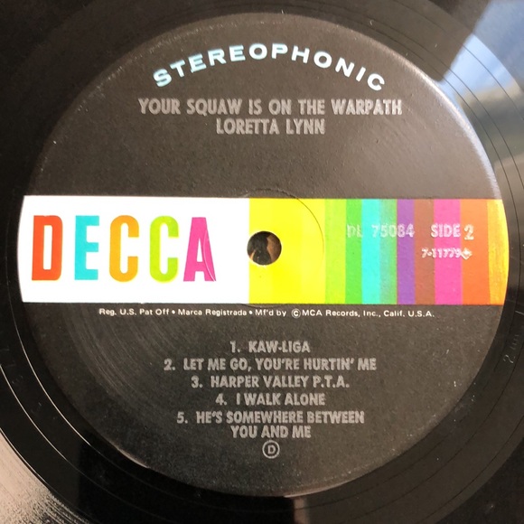 Loretta Lynn Your Squaw Is On The Warpath Vinyl Lp '69 - Picture 6 of 8